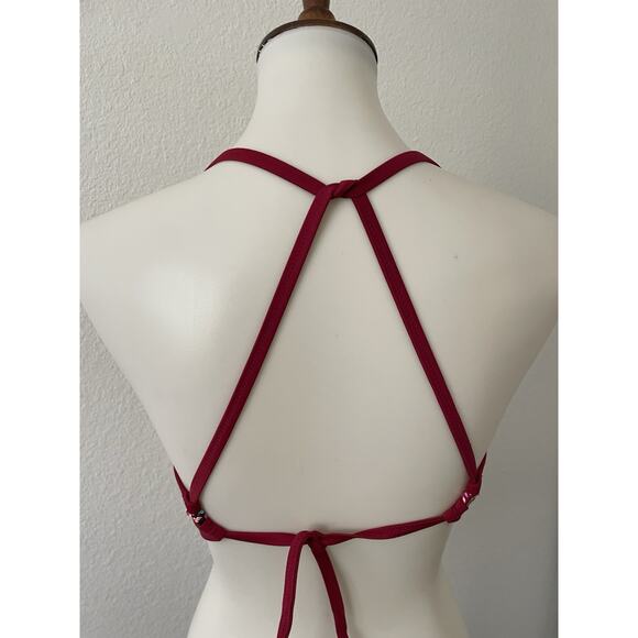 Shade & Shore Swim Bikini Top Cut Out Color Block Swimwear - Picture 7 of 9